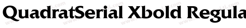 QuadratSerial Xbold Regular字体转换
